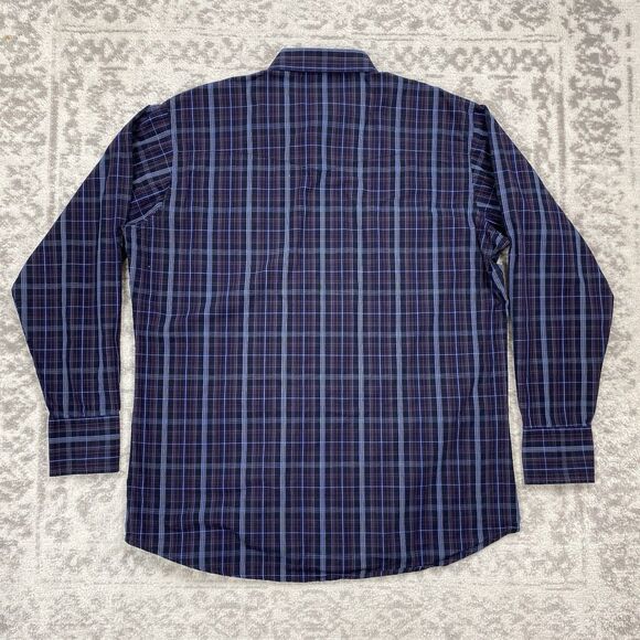 Wrangler Shirt Mens Pearl Snap Plaid Button Up Western Collared Red Size Large - Picture 4 of 5